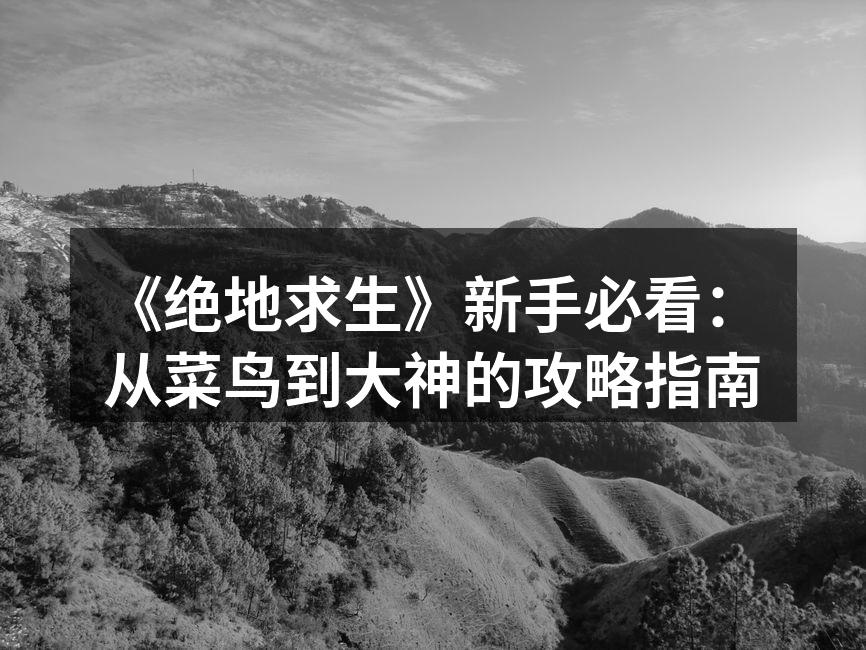 绝地求生游戏画面