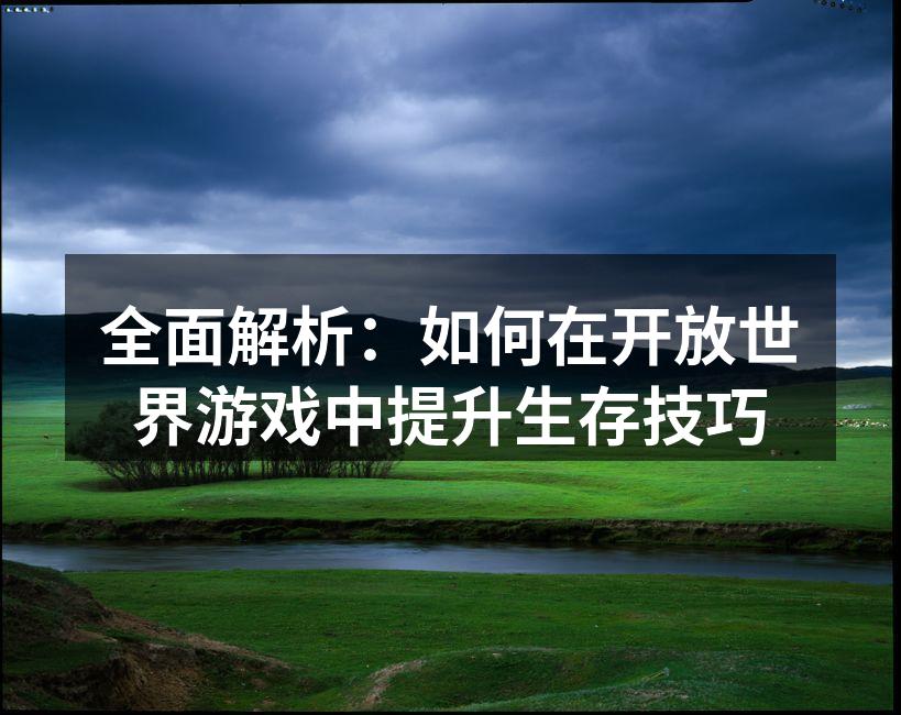 全面解析：如何在开放世界游戏中提升生存技